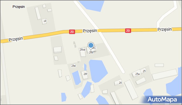 Przęsin, Przęsin, 26b, mapa Przęsin