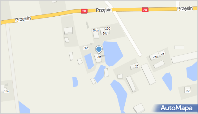 Przęsin, Przęsin, 26f, mapa Przęsin