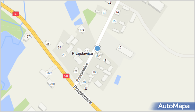 Przęsławice, Przęsławice, 18A, mapa Przęsławice