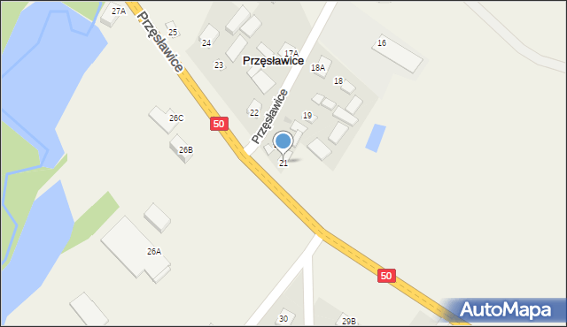 Przęsławice, Przęsławice, 21, mapa Przęsławice