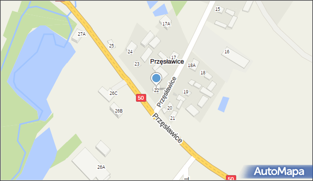 Przęsławice, Przęsławice, 22, mapa Przęsławice