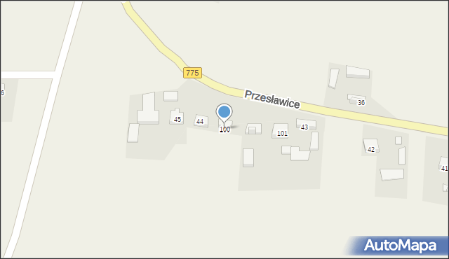 Przesławice, Przesławice, 100, mapa Przesławice