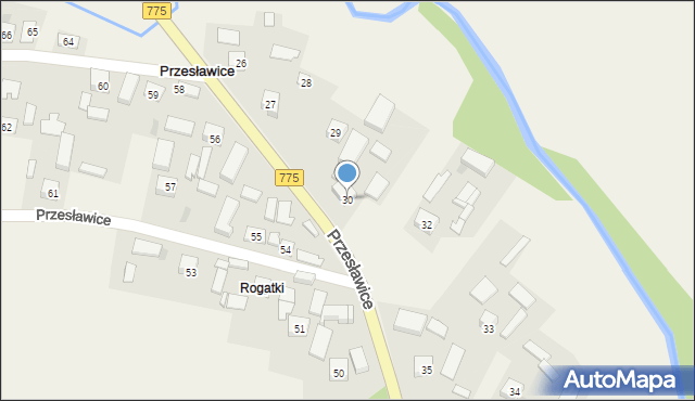 Przesławice, Przesławice, 30, mapa Przesławice