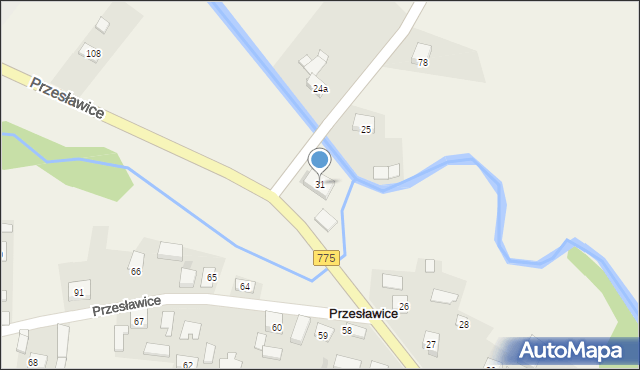 Przesławice, Przesławice, 31, mapa Przesławice