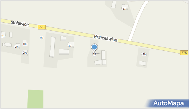 Przesławice, Przesławice, 38, mapa Przesławice