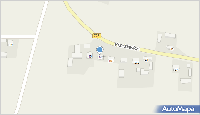 Przesławice, Przesławice, 44, mapa Przesławice