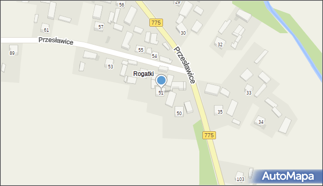 Przesławice, Przesławice, 51, mapa Przesławice