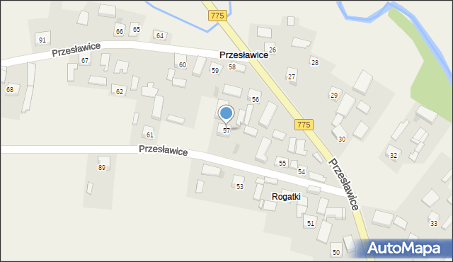 Przesławice, Przesławice, 57, mapa Przesławice