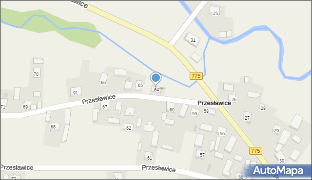 Przesławice, Przesławice, 64, mapa Przesławice