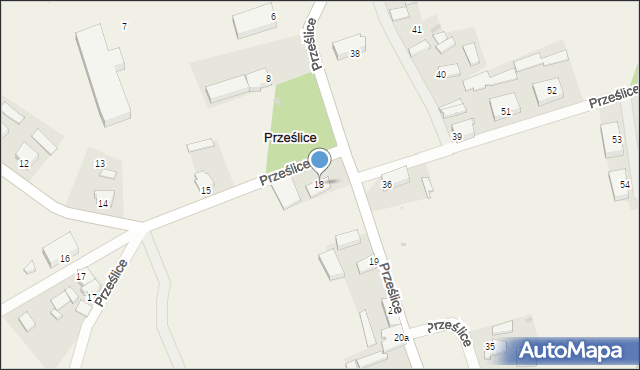 Prześlice, Prześlice, 18, mapa Prześlice