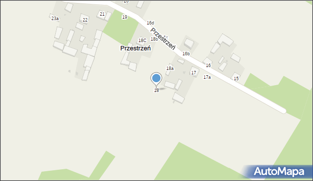 Przestrzeń, Przestrzeń, 18, mapa Przestrzeń