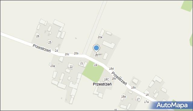 Przestrzeń, Przestrzeń, 20, mapa Przestrzeń