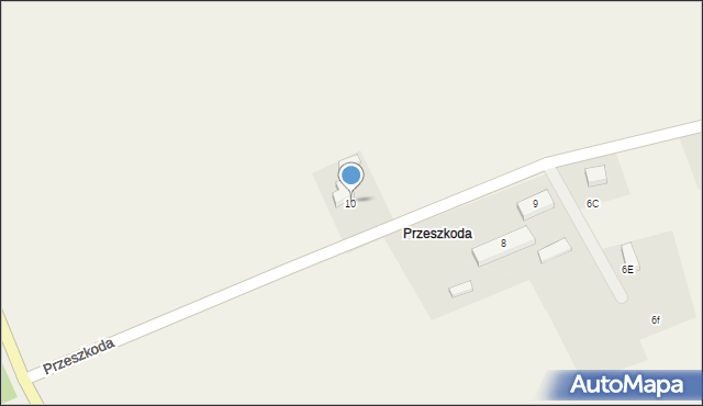 Przeszkoda, Przeszkoda, 10, mapa Przeszkoda