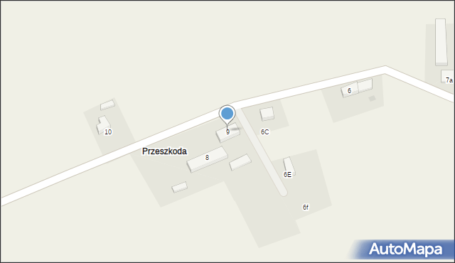 Przeszkoda, Przeszkoda, 9, mapa Przeszkoda