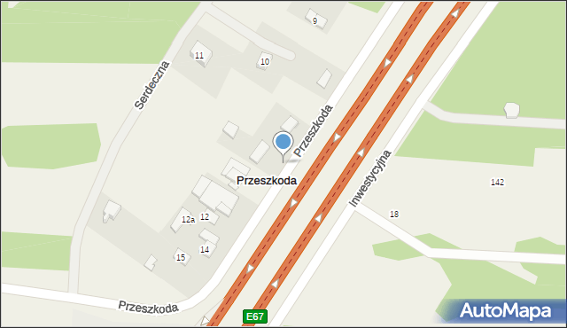 Przeszkoda, Przeszkoda, 11, mapa Przeszkoda