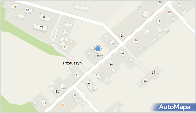 Przeuszyn, Przeuszyn, 30, mapa Przeuszyn