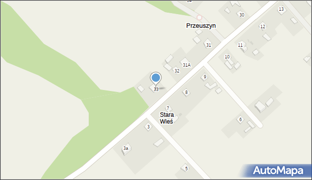 Przeuszyn, Przeuszyn, 33, mapa Przeuszyn