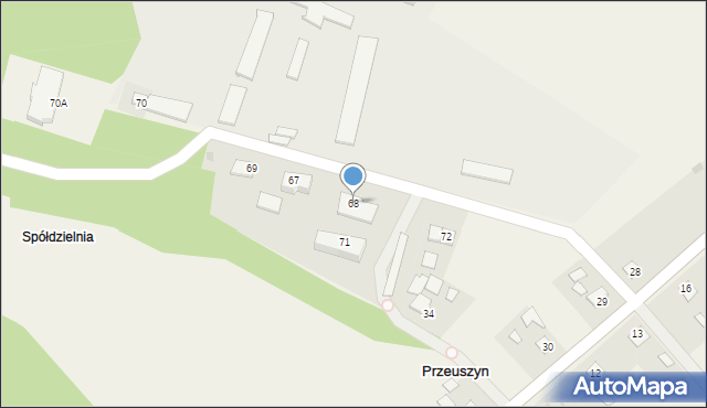 Przeuszyn, Przeuszyn, 68, mapa Przeuszyn