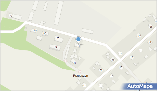 Przeuszyn, Przeuszyn, 72, mapa Przeuszyn