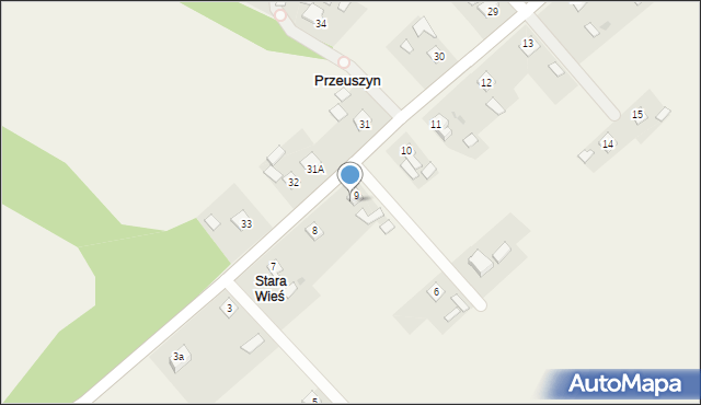 Przeuszyn, Przeuszyn, 9A, mapa Przeuszyn