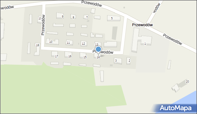 Przewodów Osada, Przewodów Osada, 14, mapa Przewodów Osada