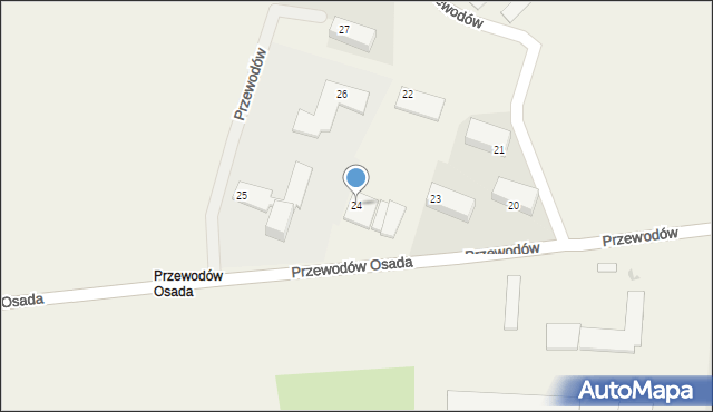 Przewodów Osada, Przewodów Osada, 24, mapa Przewodów Osada