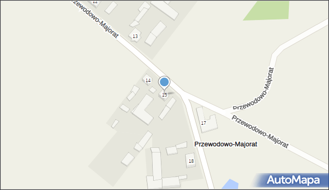 Przewodowo-Majorat, Przewodowo-Majorat, 15, mapa Przewodowo-Majorat