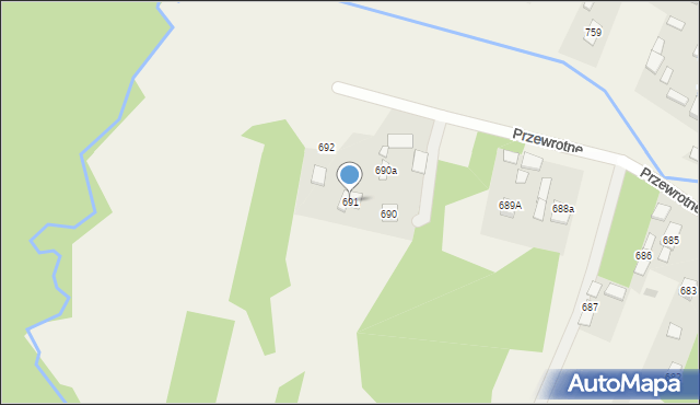 Przewrotne, Przewrotne, 691, mapa Przewrotne