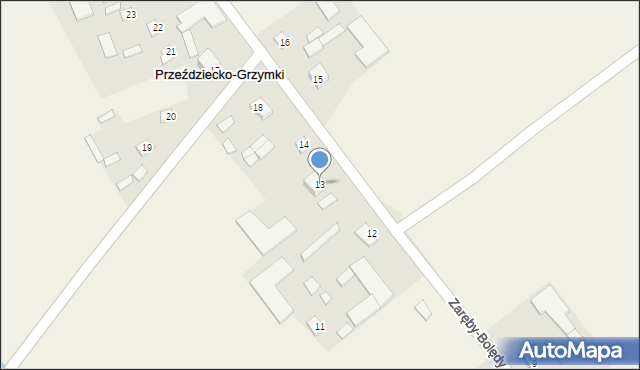 Przeździecko-Grzymki, Przeździecko-Grzymki, 13, mapa Przeździecko-Grzymki