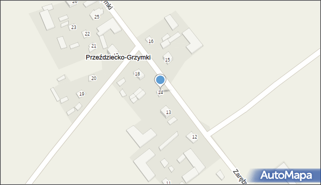 Przeździecko-Grzymki, Przeździecko-Grzymki, 14, mapa Przeździecko-Grzymki