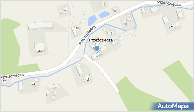 Przeździedza, Przeździedza, 12, mapa Przeździedza