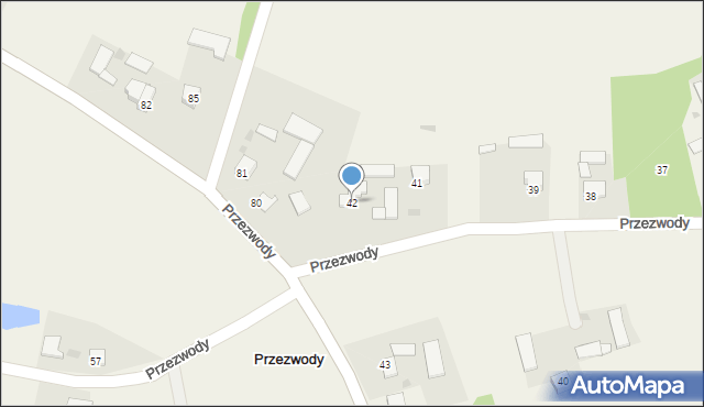 Przezwody, Przezwody, 42, mapa Przezwody