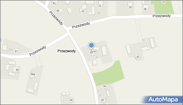 Przezwody, Przezwody, 43, mapa Przezwody