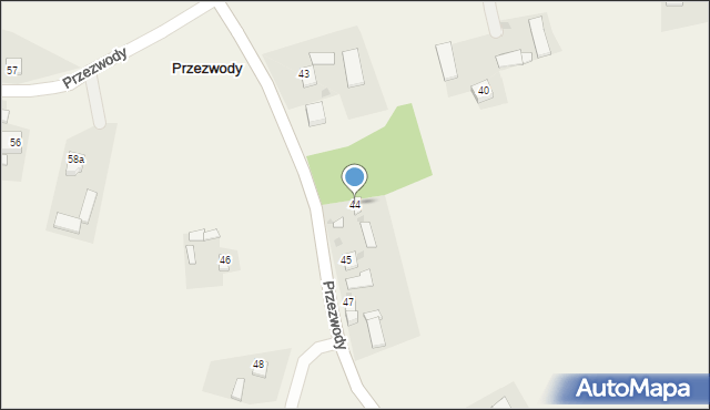 Przezwody, Przezwody, 44, mapa Przezwody