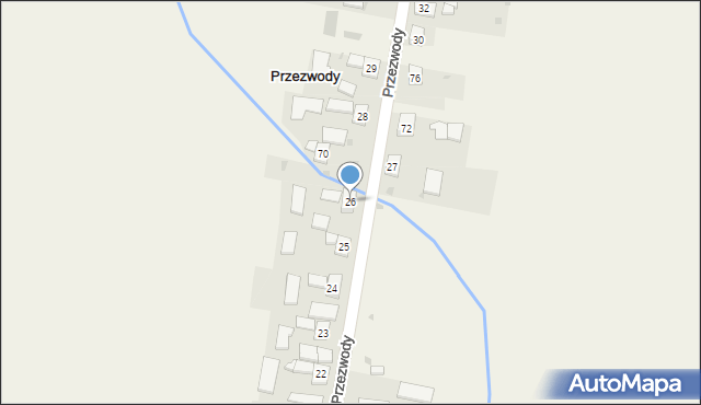 Przezwody, Przezwody, 26, mapa Przezwody