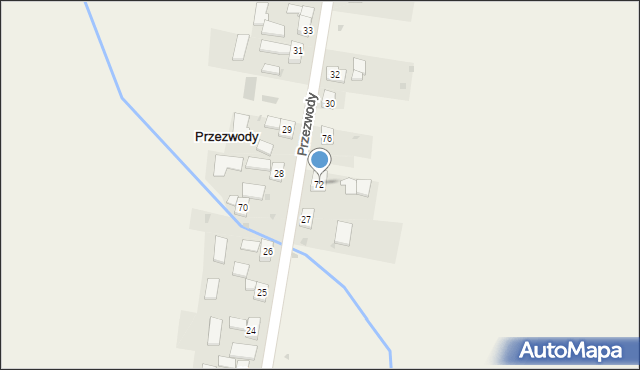 Przezwody, Przezwody, 72, mapa Przezwody