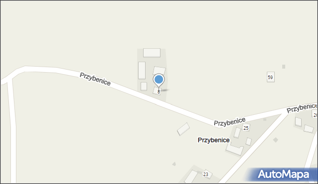 Przybenice, Przybenice, 8, mapa Przybenice