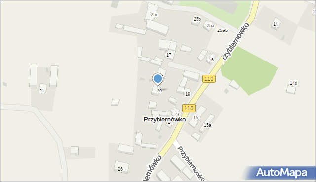 Przybiernówko, Przybiernówko, 19, mapa Przybiernówko