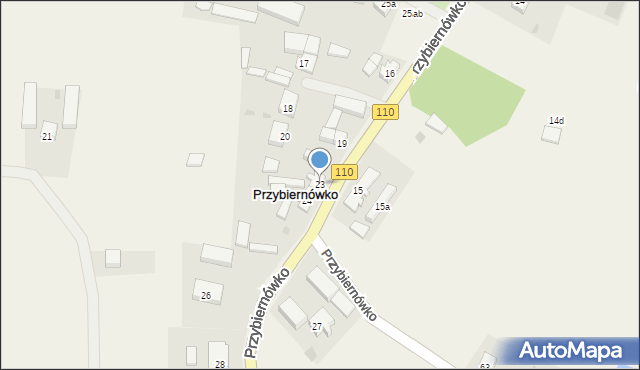 Przybiernówko, Przybiernówko, 23, mapa Przybiernówko