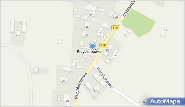 Przybiernówko, Przybiernówko, 24, mapa Przybiernówko