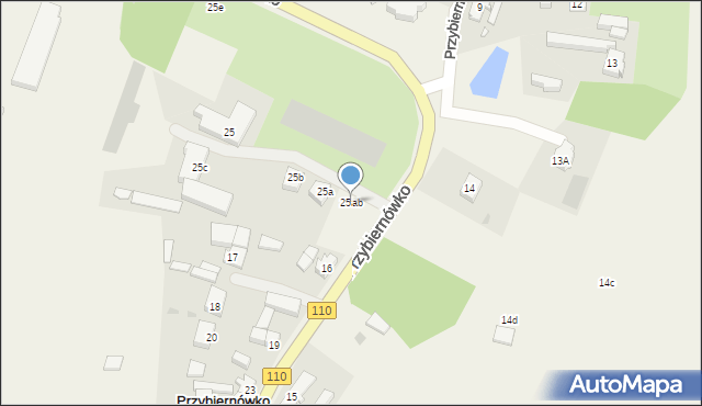 Przybiernówko, Przybiernówko, 25ab, mapa Przybiernówko