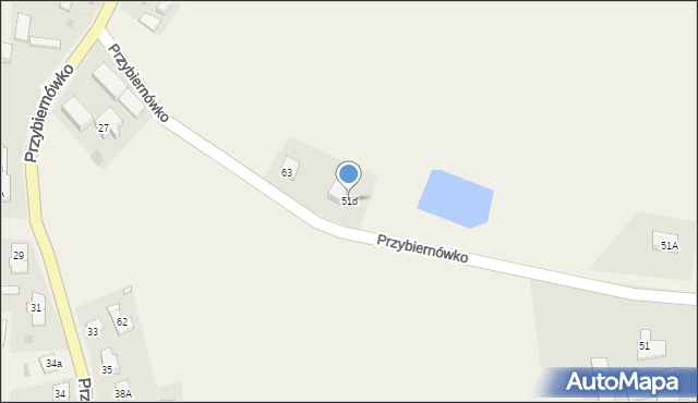 Przybiernówko, Przybiernówko, 51d, mapa Przybiernówko