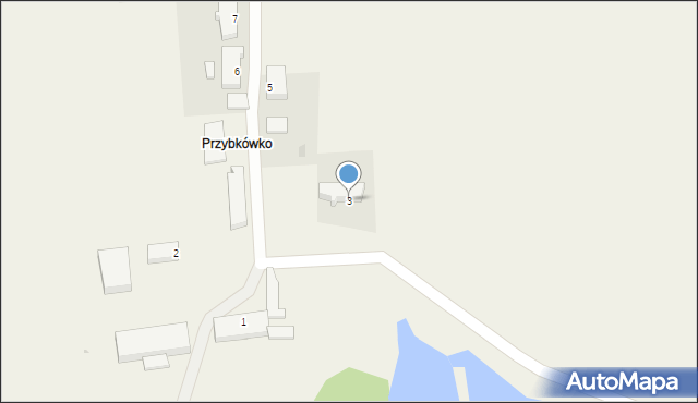 Przybkówko, Przybkówko, 3, mapa Przybkówko