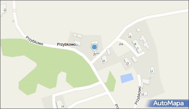 Przybkowo, Przybkowo, 20, mapa Przybkowo