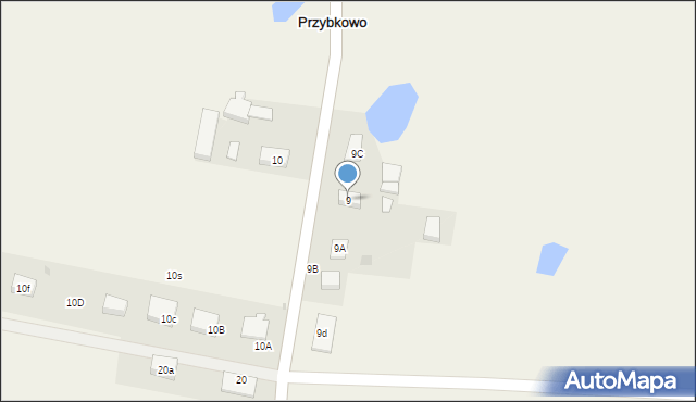 Przybkowo, Przybkowo, 9, mapa Przybkowo