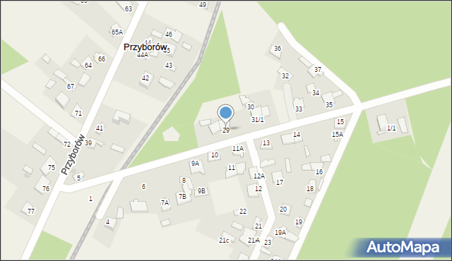 Przyborów, Przyborów, 29, mapa Przyborów