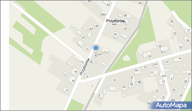 Przyborów, Przyborów, 41, mapa Przyborów