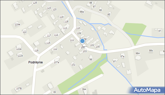 Przyborów, Przyborów, 105, mapa Przyborów