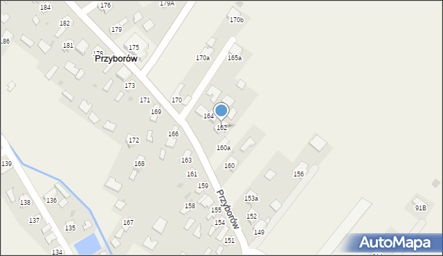 Przyborów, Przyborów, 162, mapa Przyborów