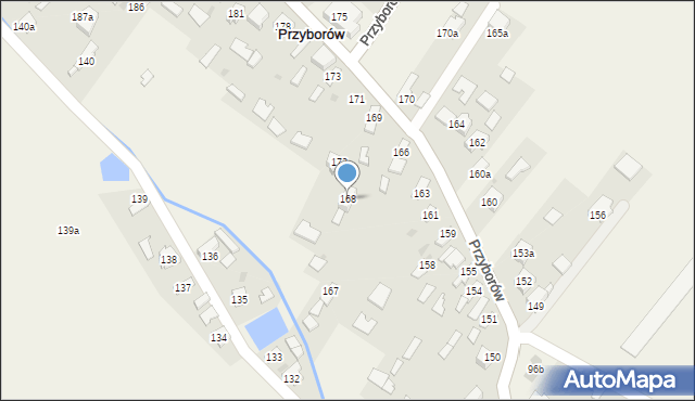 Przyborów, Przyborów, 168, mapa Przyborów